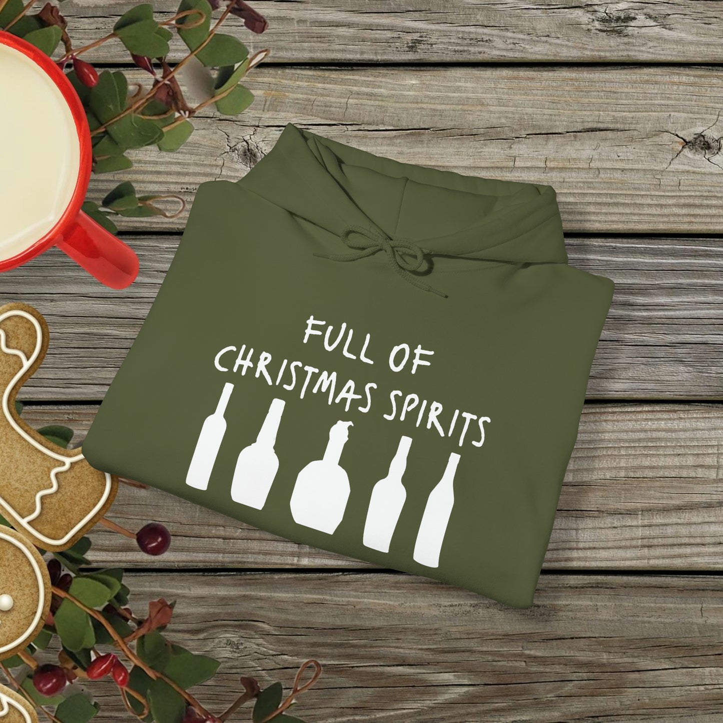 Full of Christmas Spirits Hoodie (Bourbon Christmas)