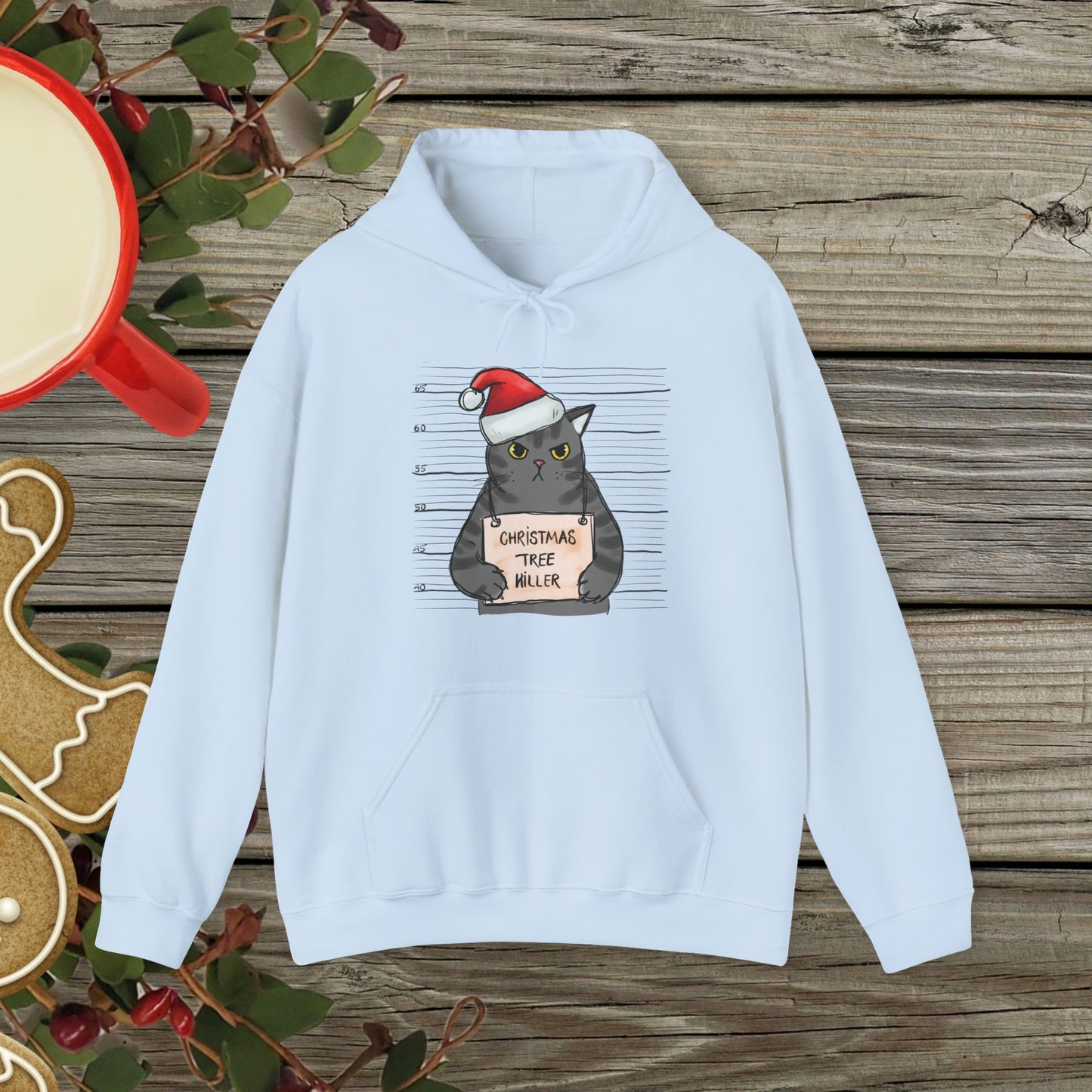 Christmas Tree Killer Hoodie (Christmas Tree Cat)