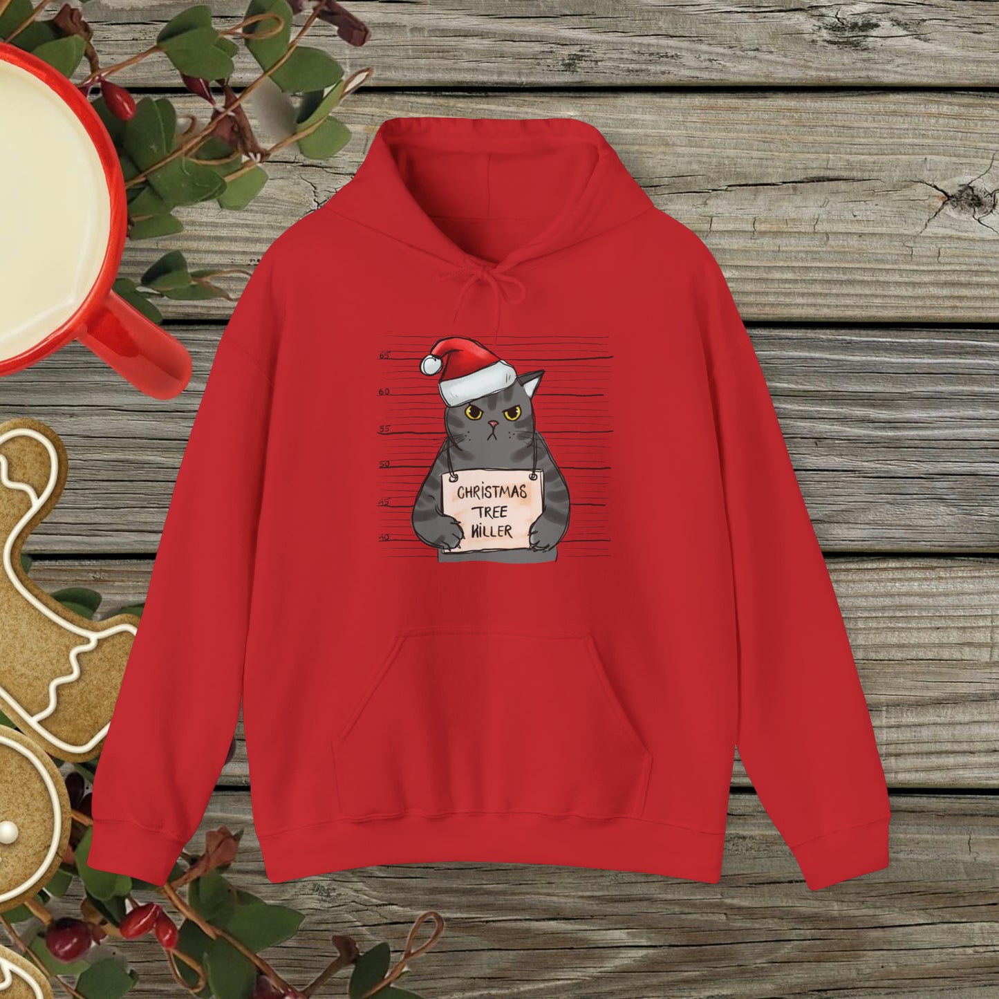 Christmas Tree Killer Hoodie (Christmas Tree Cat)