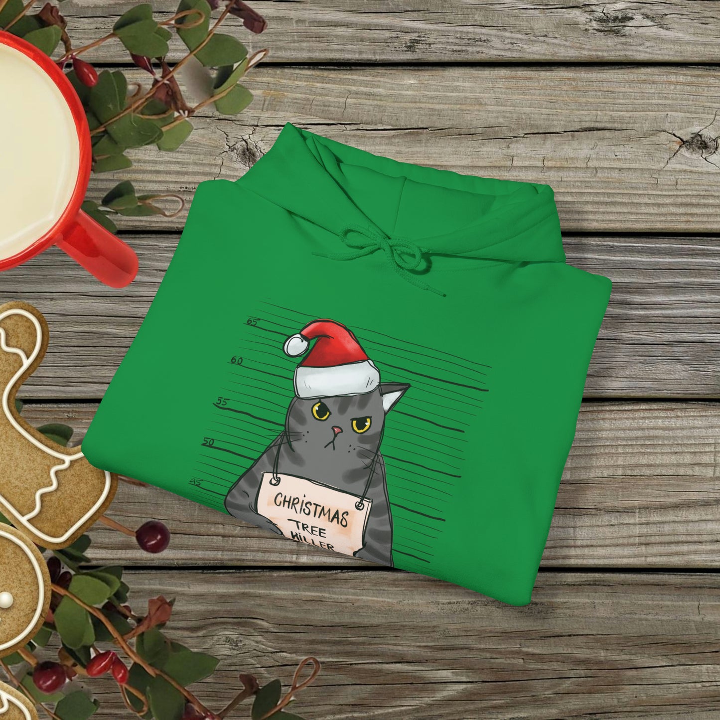 Christmas Tree Killer Hoodie (Christmas Tree Cat)