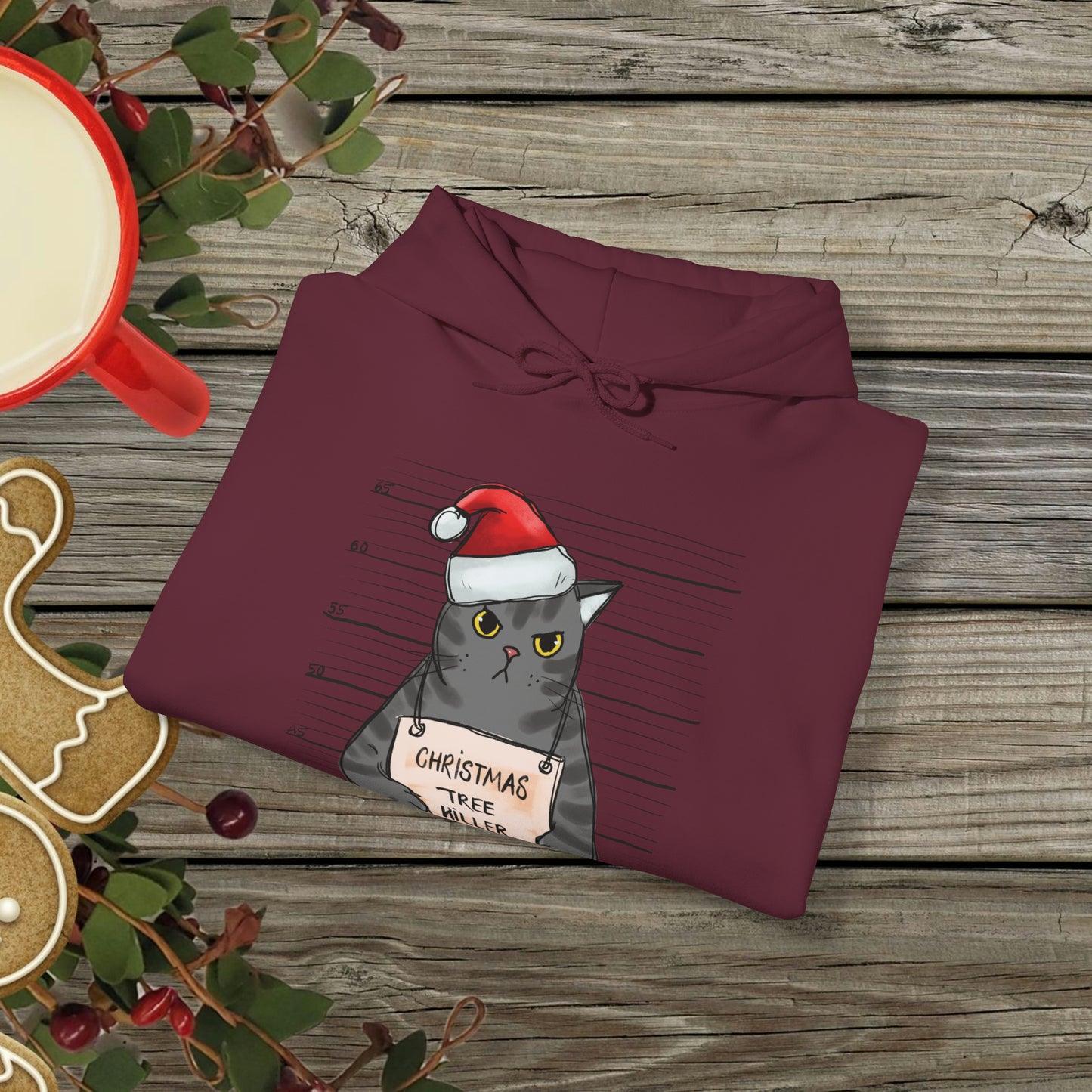 Christmas Tree Killer Hoodie (Christmas Tree Cat)