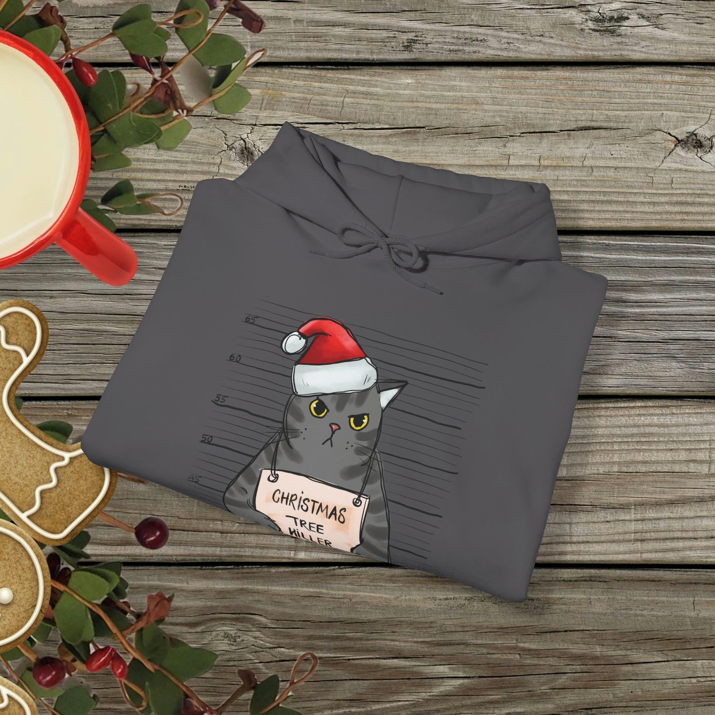 Christmas Tree Killer Hoodie (Christmas Tree Cat)