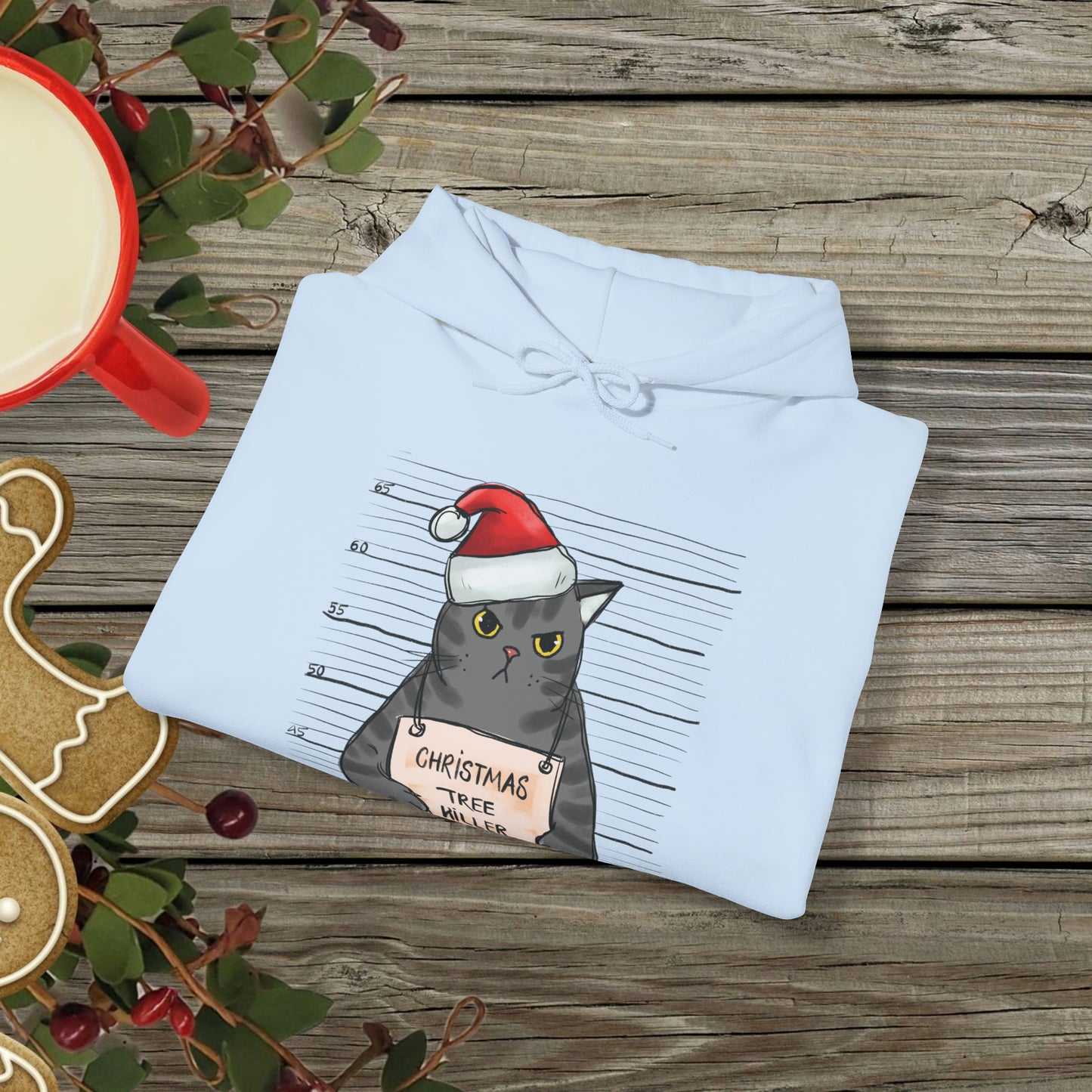 Christmas Tree Killer Hoodie (Christmas Tree Cat)