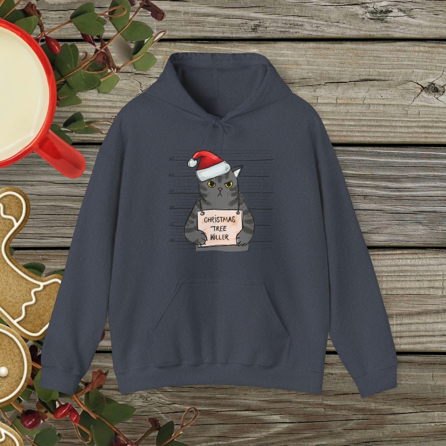 Christmas Tree Killer Hoodie (Christmas Tree Cat)