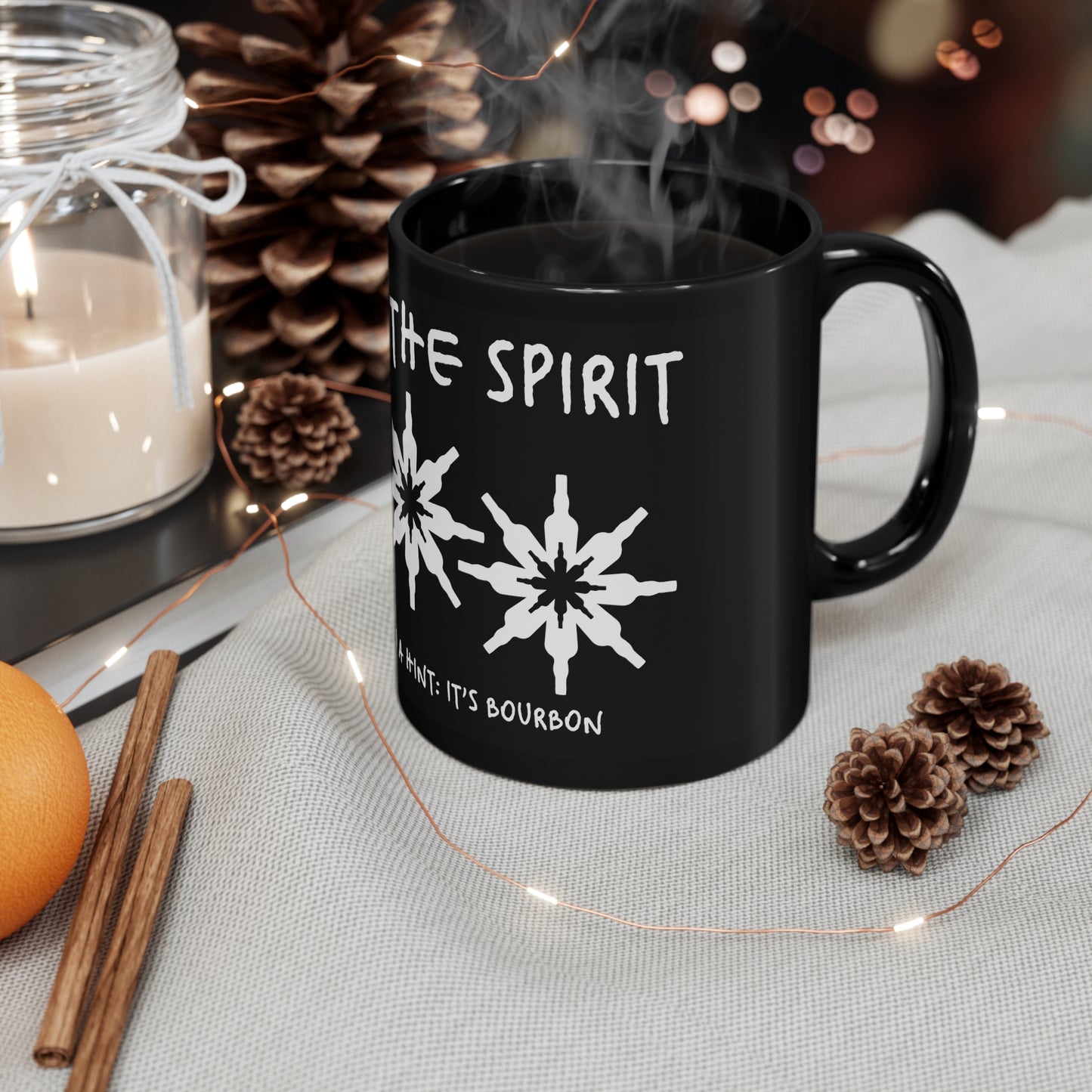 That's the Spirit 11oz Black Mug (Bourbon Christmas)