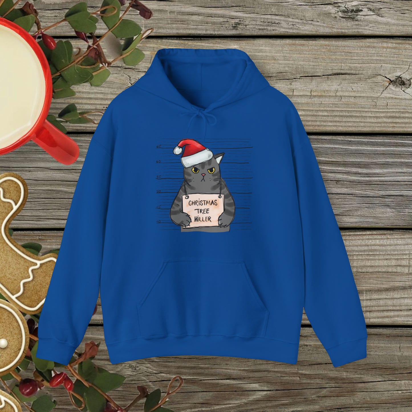 Christmas Tree Killer Hoodie (Christmas Tree Cat)