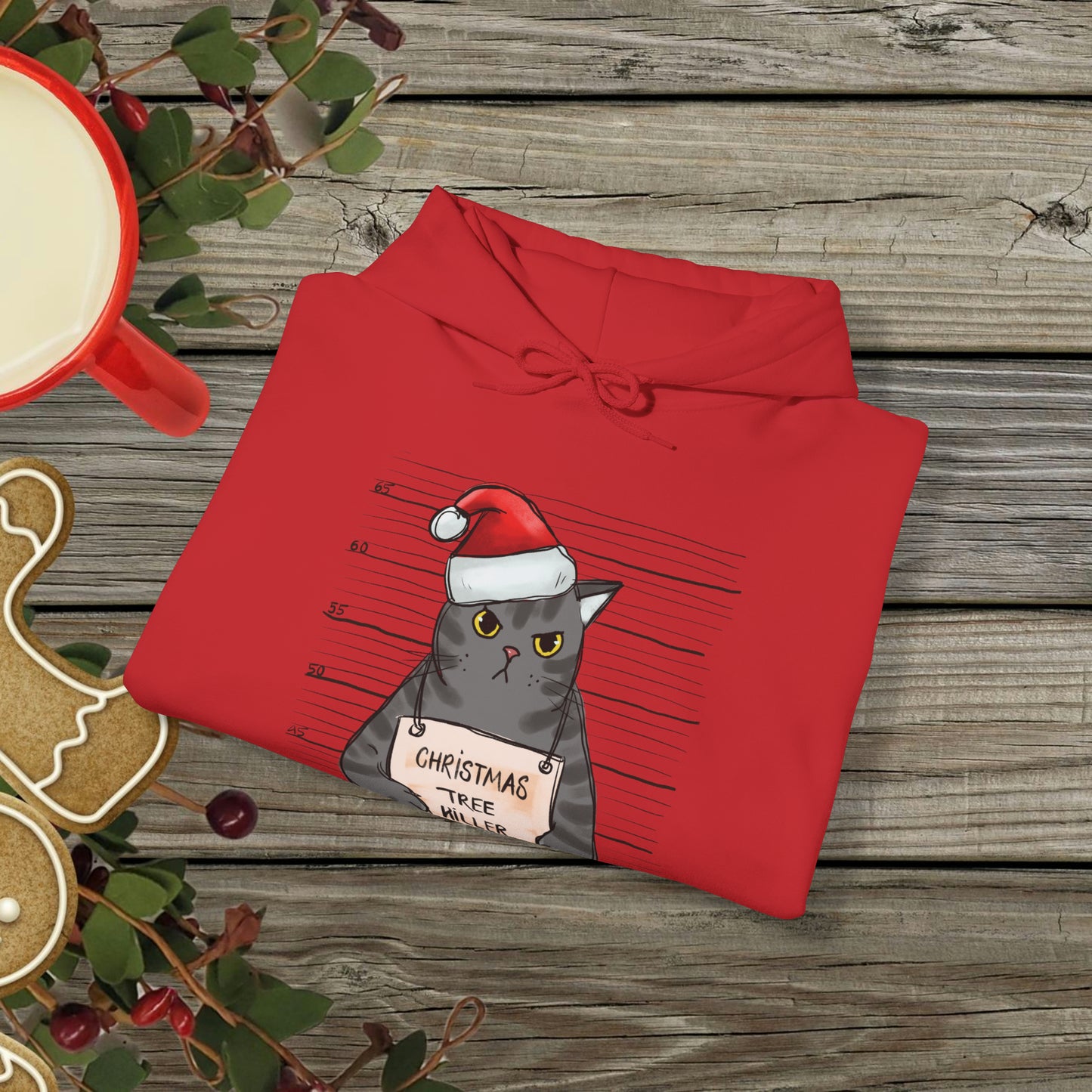 Christmas Tree Killer Hoodie (Christmas Tree Cat)
