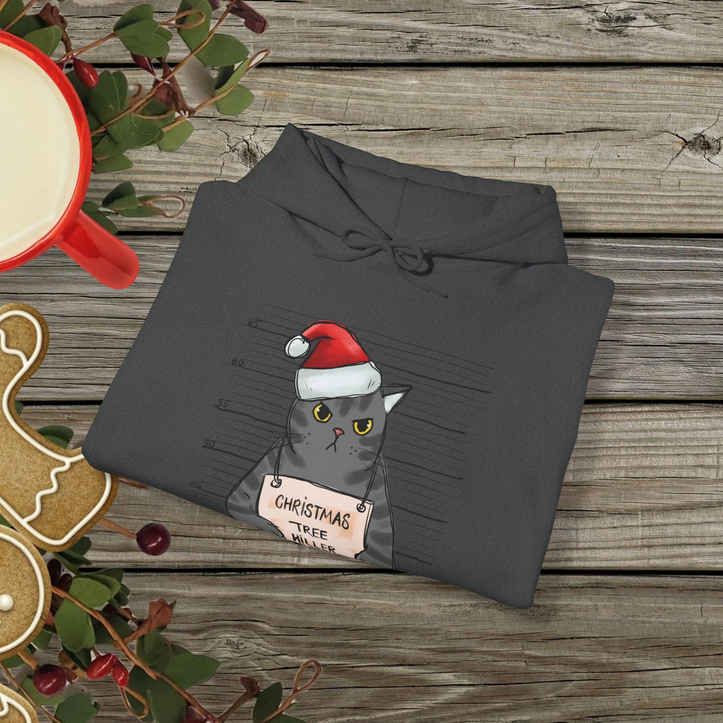 Christmas Tree Killer Hoodie (Christmas Tree Cat)
