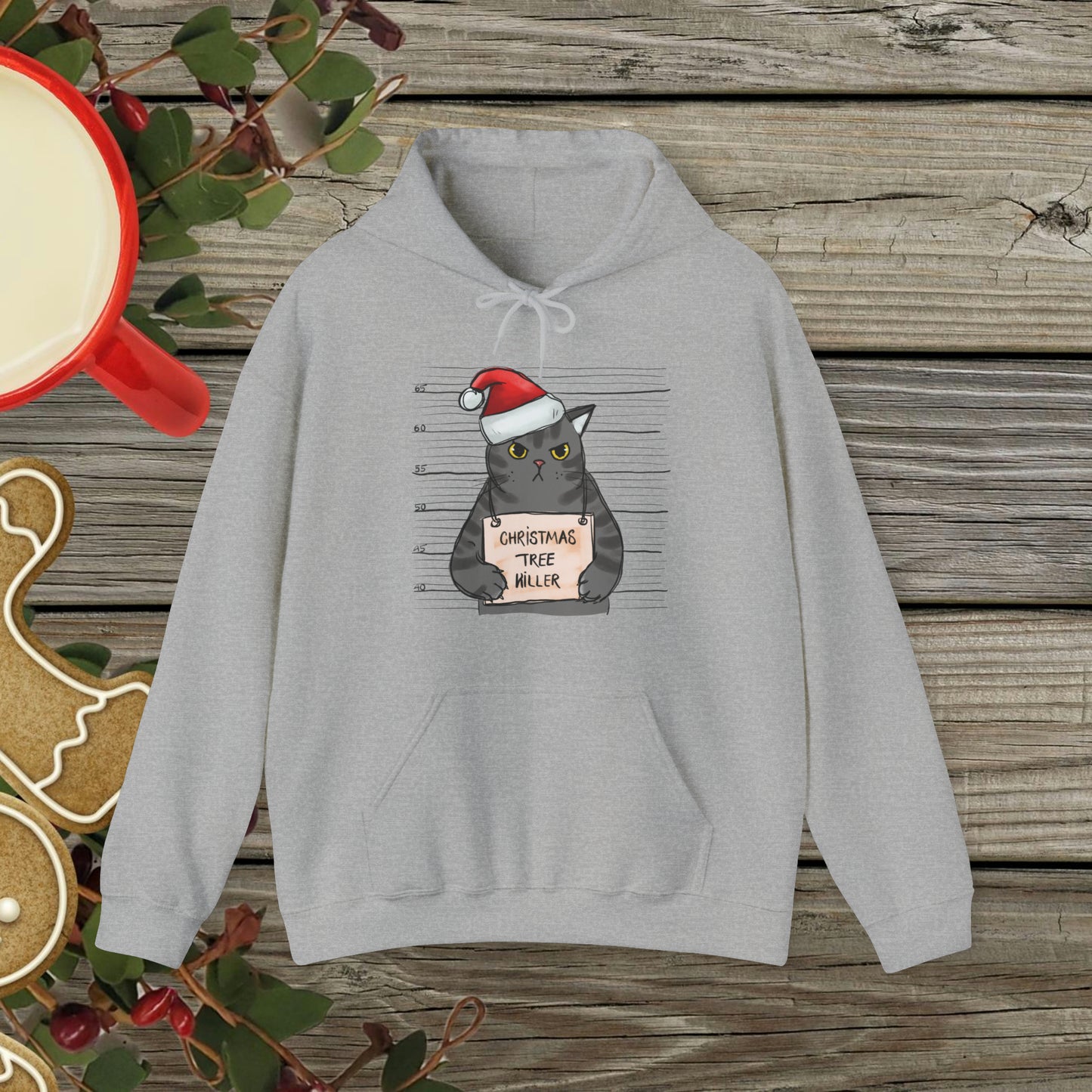 Christmas Tree Killer Hoodie (Christmas Tree Cat)