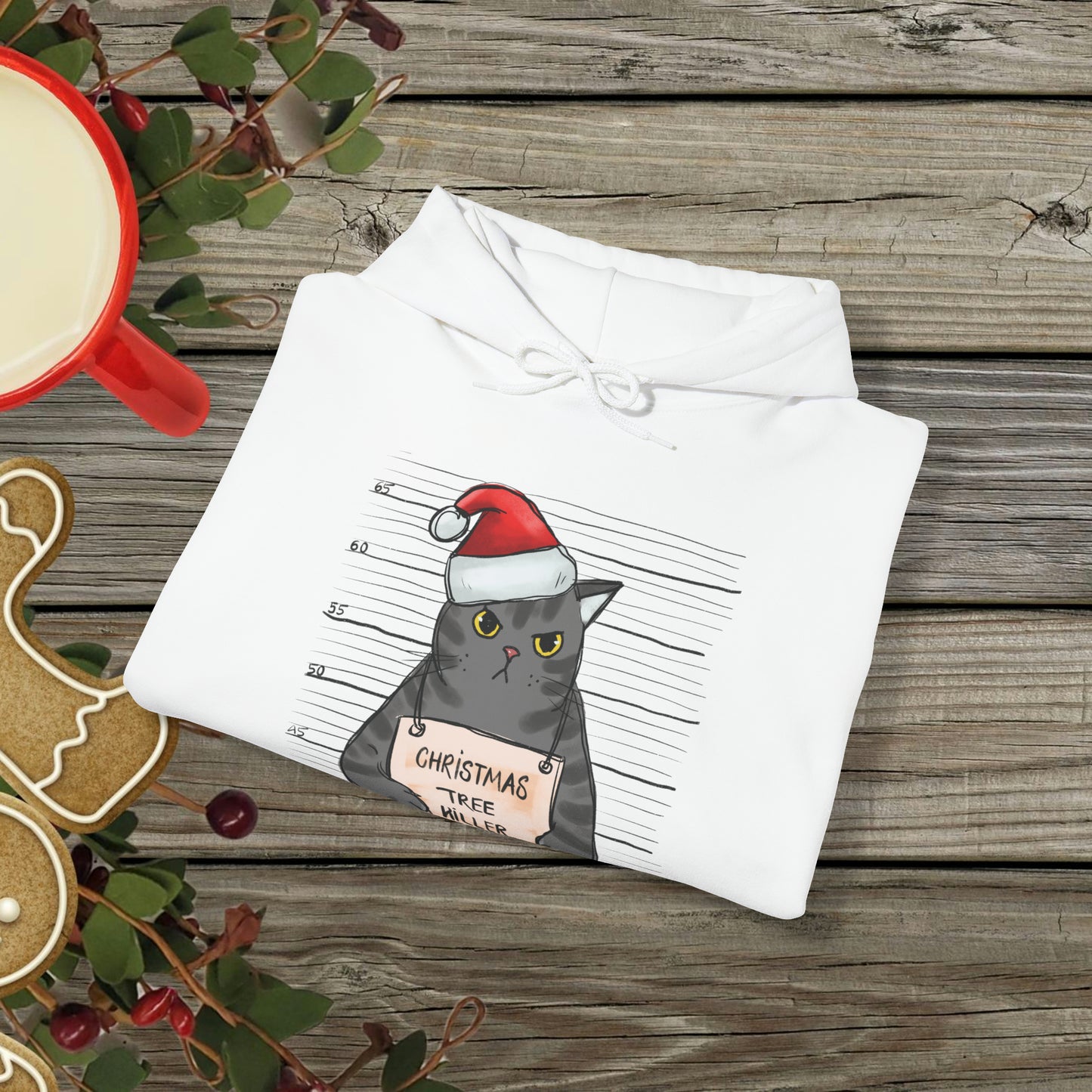 Christmas Tree Killer Hoodie (Christmas Tree Cat)