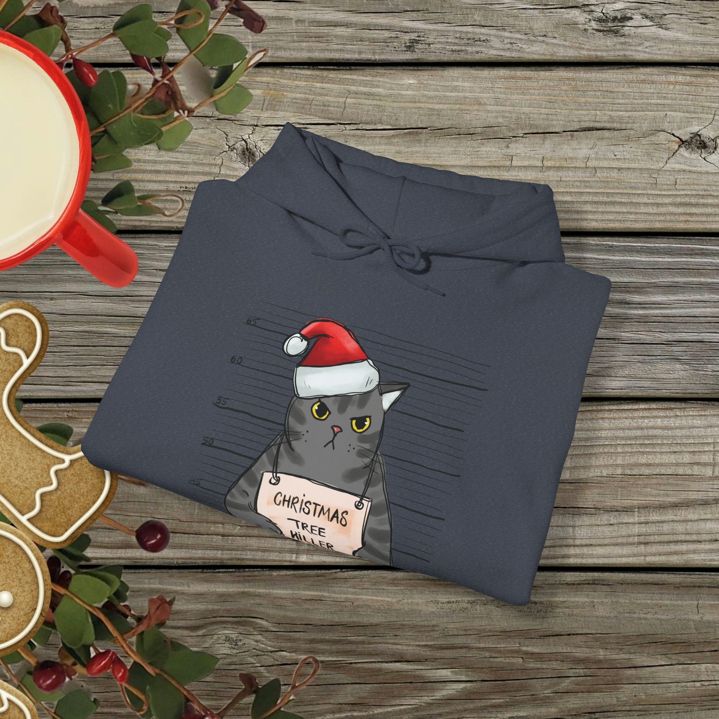 Christmas Tree Killer Hoodie (Christmas Tree Cat)