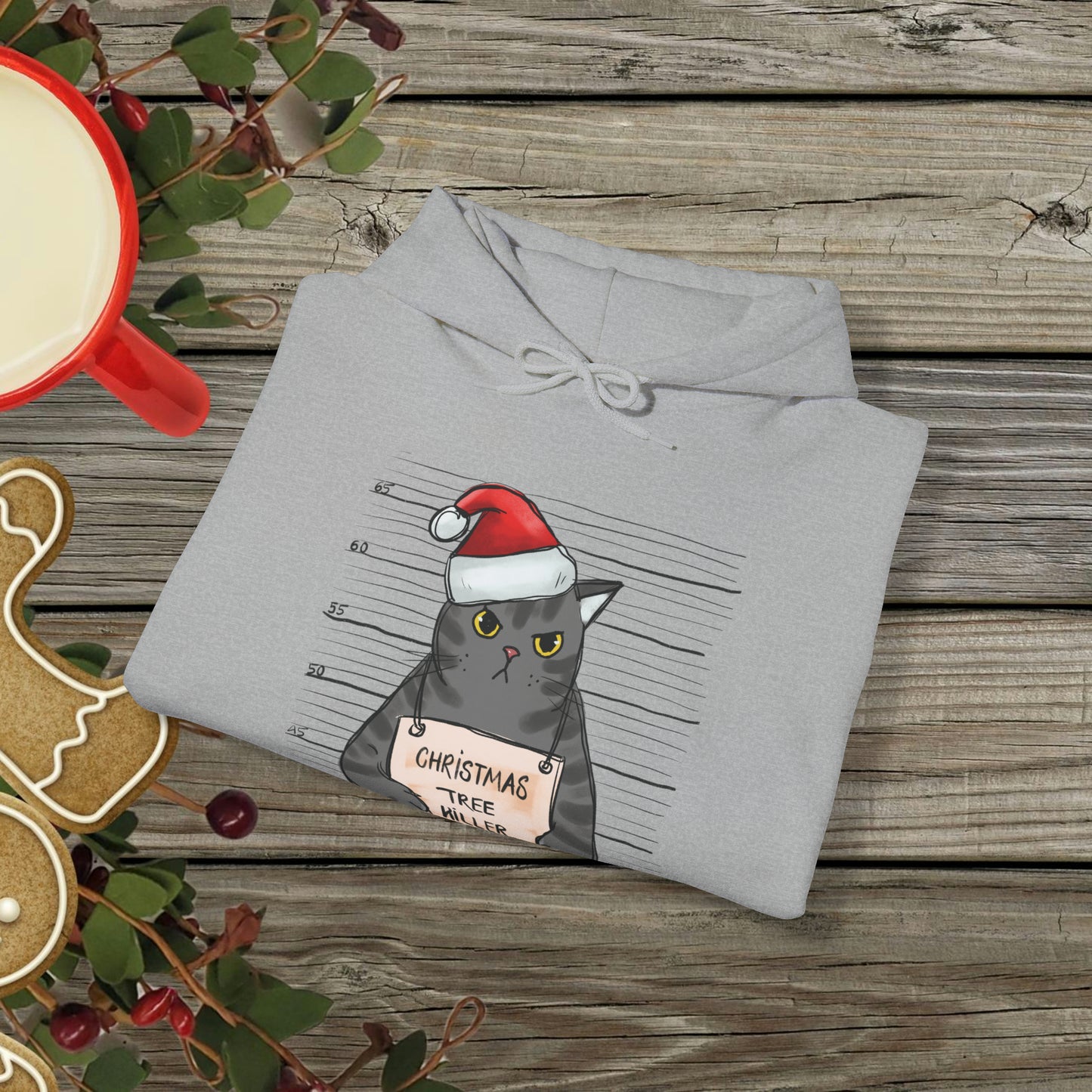 Christmas Tree Killer Hoodie (Christmas Tree Cat)