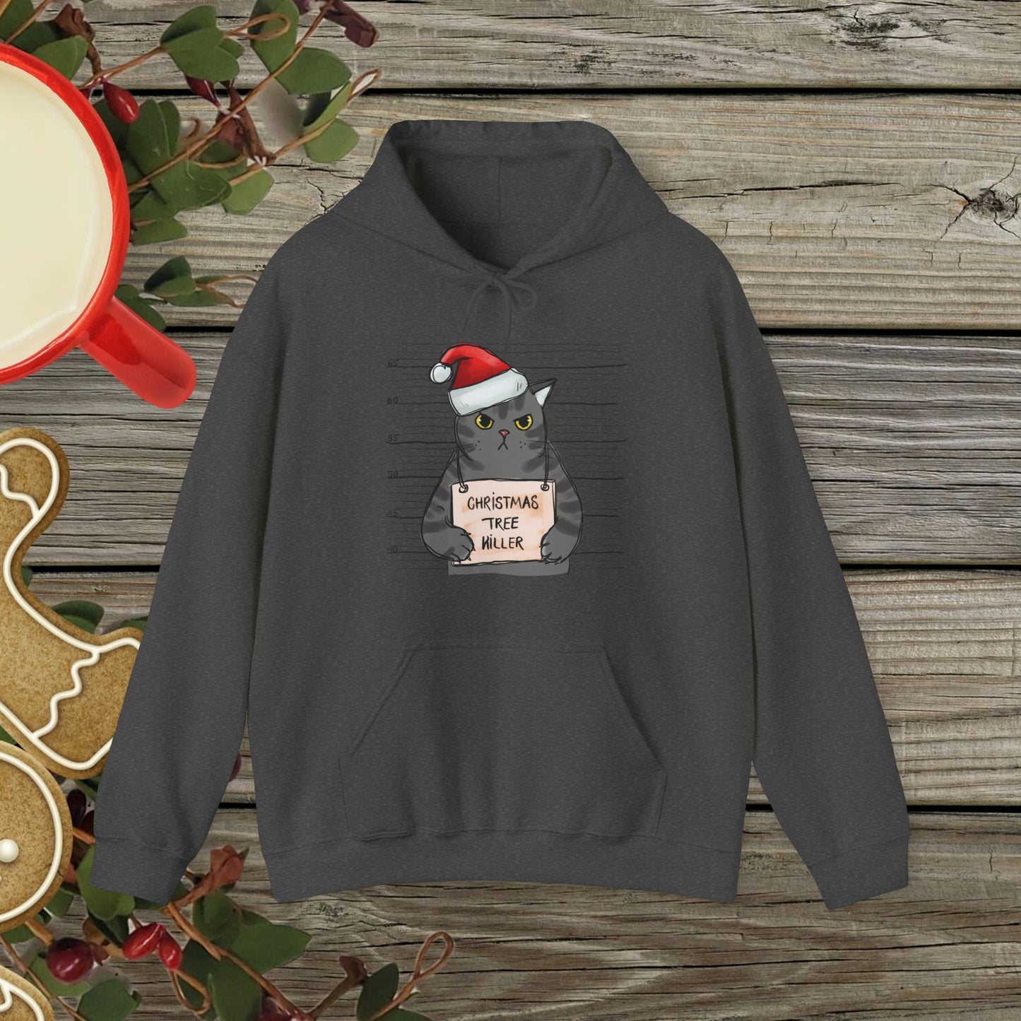 Christmas Tree Killer Hoodie (Christmas Tree Cat)
